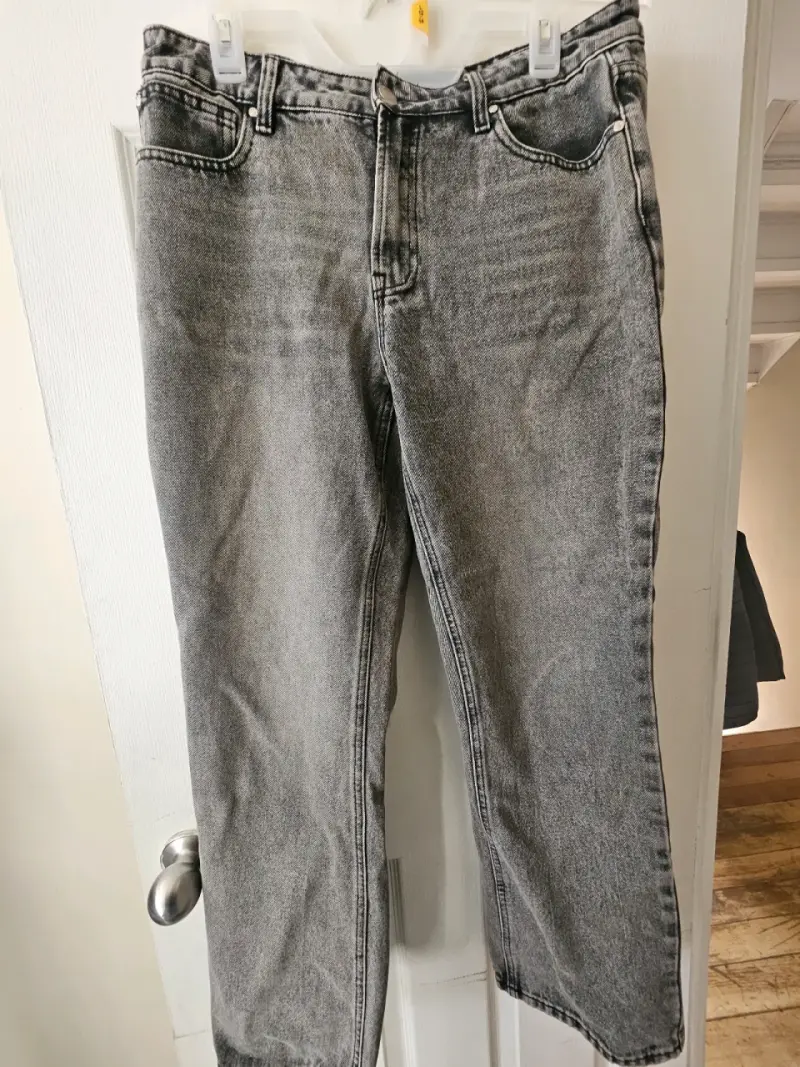 Jeans gris para mujer de mezclilla - 1