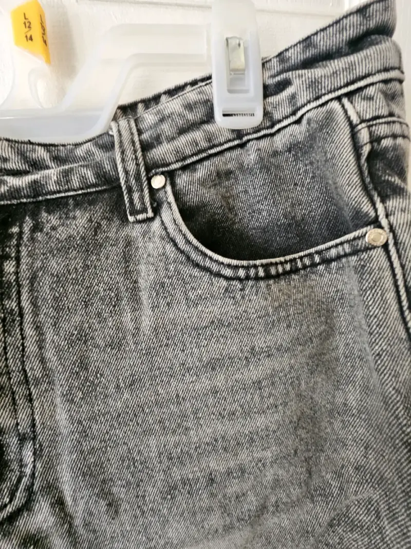 Jeans gris para mujer de mezclilla - 2