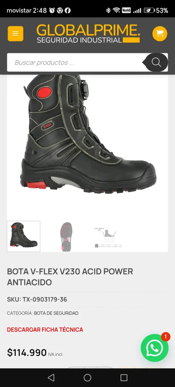 Botas de seguridad V-Flex V230 antiácido - 2