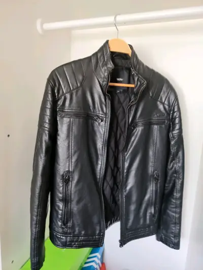Chaqueta de cuerina negra hombre Mossimo | Talla S - miniatura 1