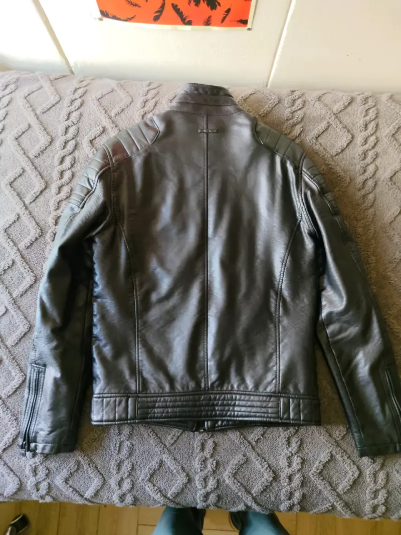 Chaqueta de cuerina negra hombre Mossimo | Talla S - 3