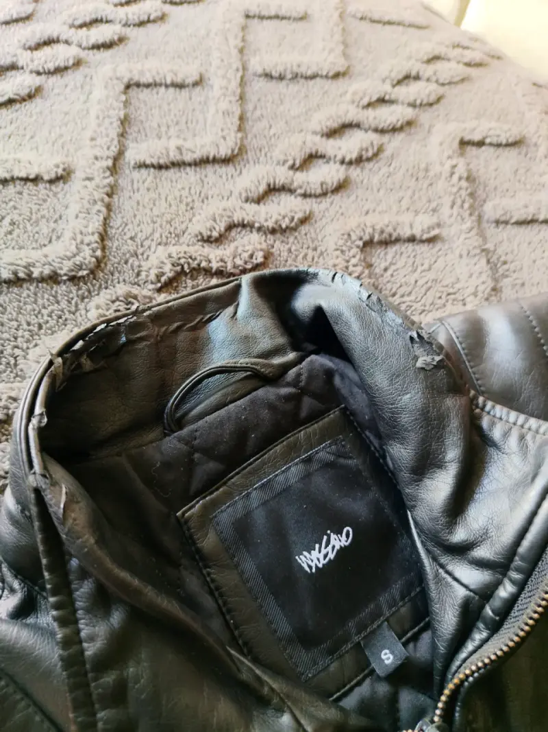 Chaqueta de cuerina negra hombre Mossimo | Talla S - 4