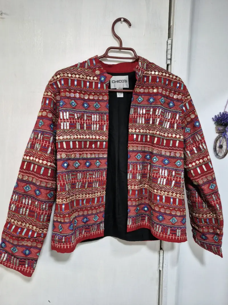 Chaqueta étnica bordada para mujer Chico's - 1