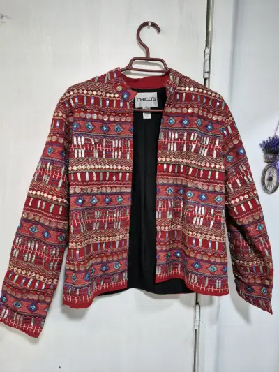 Chaqueta étnica bordada para mujer Chico's - miniatura 1