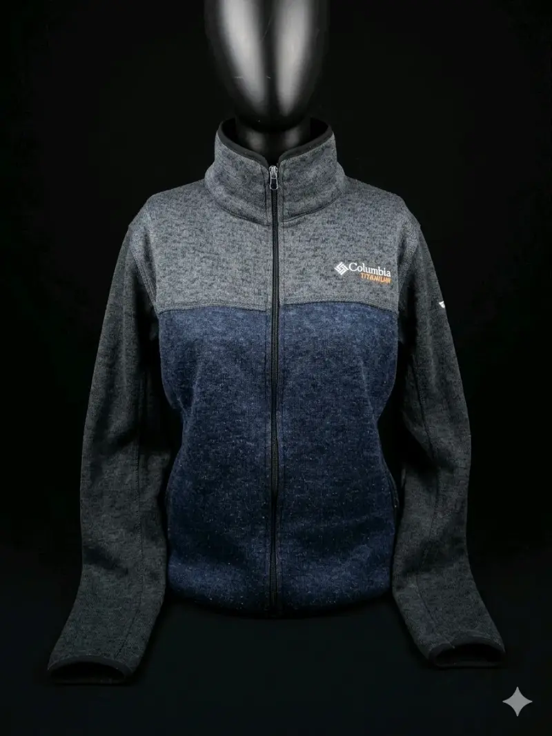 Chaqueta polar Columbia Titanium gris y azul