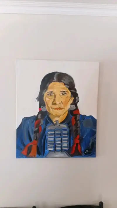 Cuadro Pintura Retrato Mujer Indígena - miniatura 2