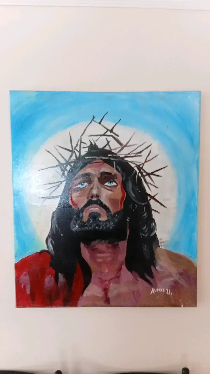 Cuadro Pintura Jesús Cristo con Corona de Espinas - 1