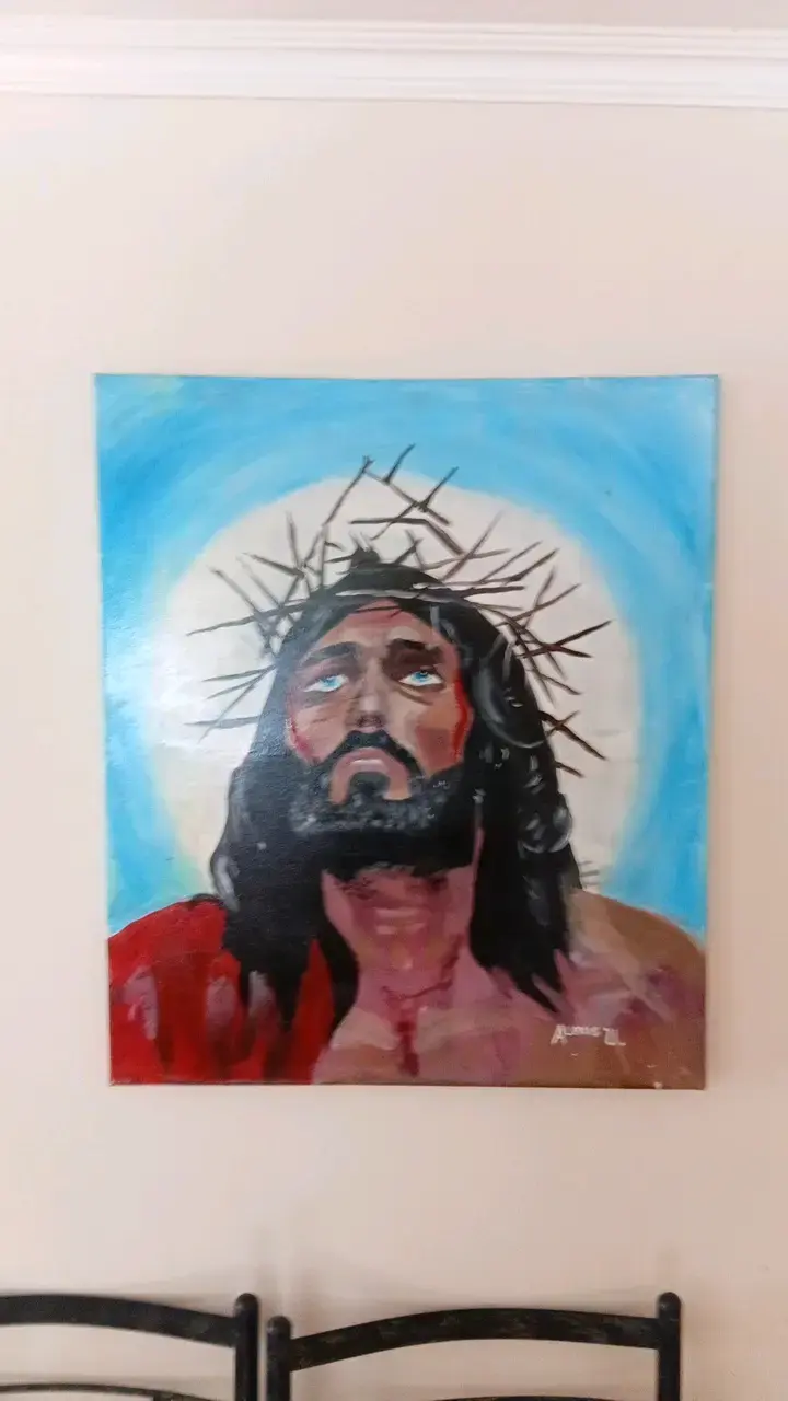 Cuadro Pintura Jesús Cristo con Corona de Espinas - 2