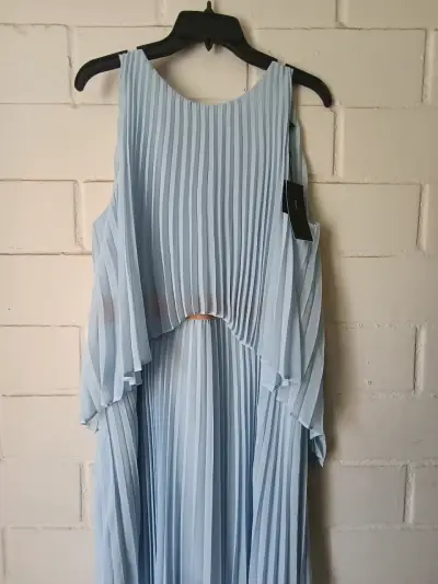 Vestido plisado azul BCBG Max Azria - miniatura 1