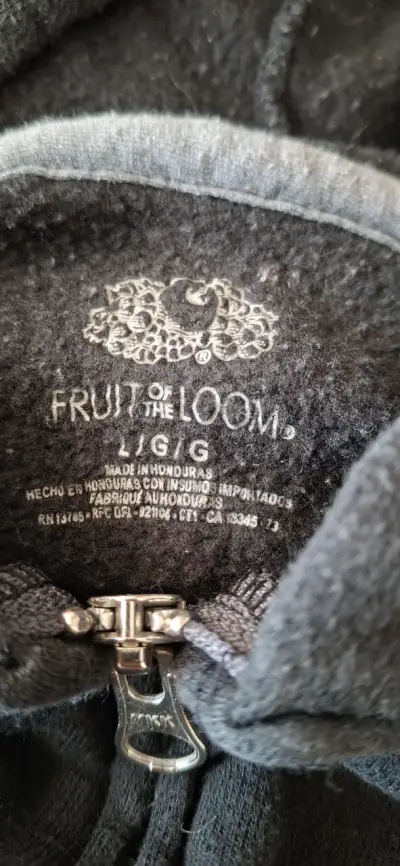 Polerón con capucha negro Fruit of the Loom - miniatura 2