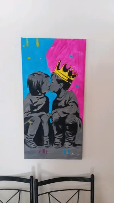 Cuadro decorativo de niños con corona - miniatura 3