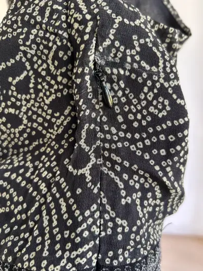 Vestido de coctel largo estampado Rapsodia negro - miniatura 3
