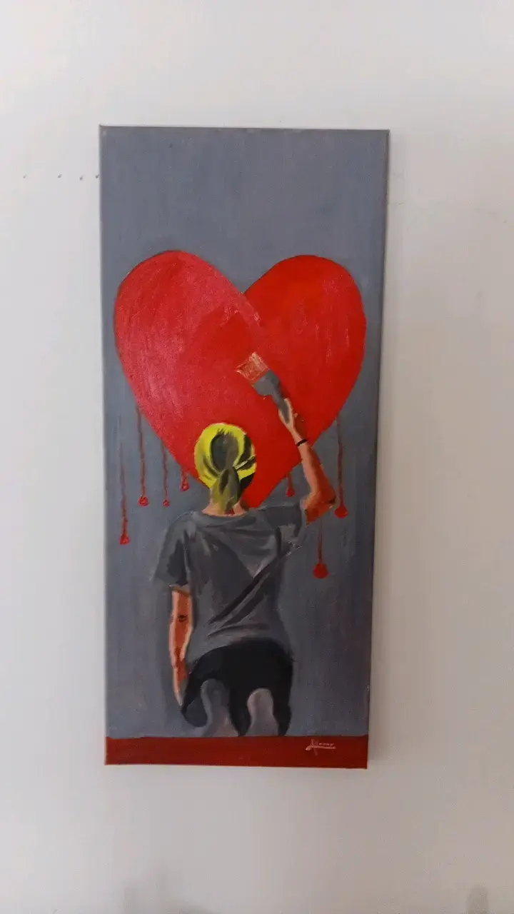 Cuadro Decorativo Pintura de Corazón