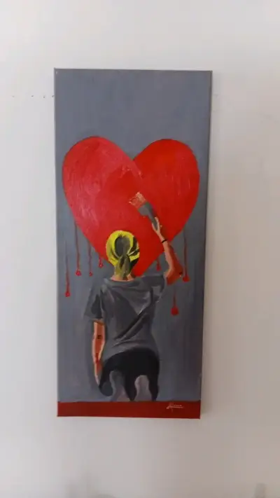 Cuadro Decorativo Pintura de Corazón - miniatura 1