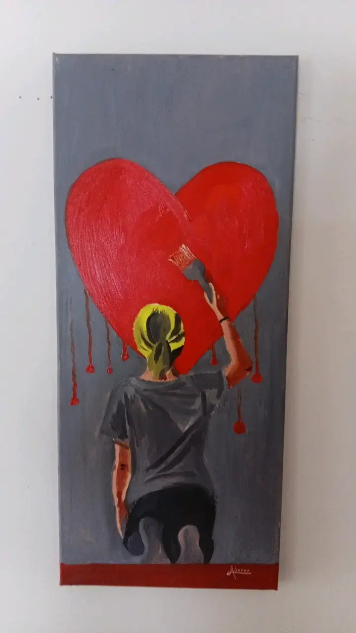 Cuadro Decorativo Pintura de Corazón - 2