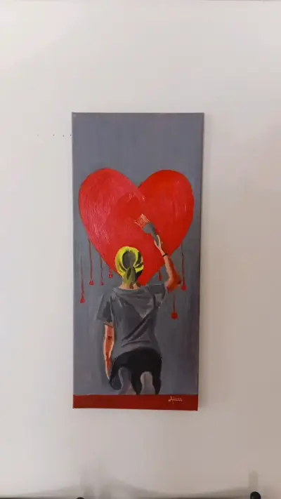 Cuadro Decorativo Pintura de Corazón - miniatura 3
