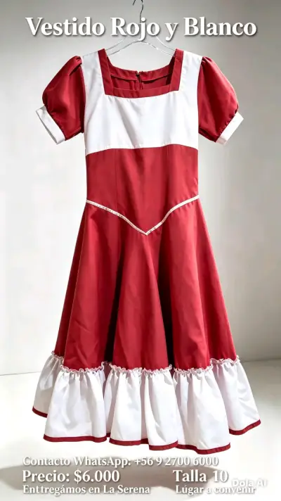 Vestido típico morado y amarillo talla 8 - miniatura 2