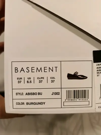 Zapatos planos Basement burdeos con hebilla - miniatura 4