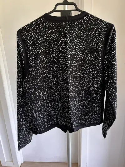 Chaqueta negra con apliques brillantes Rapsodia - miniatura 2
