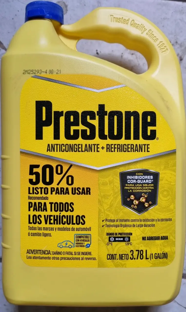 Anticongelante y refrigerante Prestone 3.78L - 1