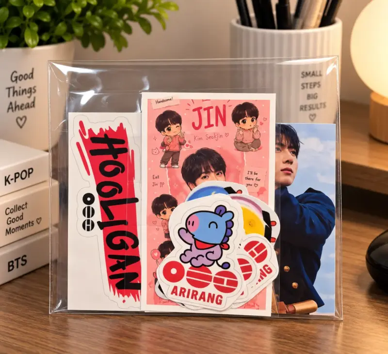 Set lote 15 de Fotocards y Stickers K-Pop - 4