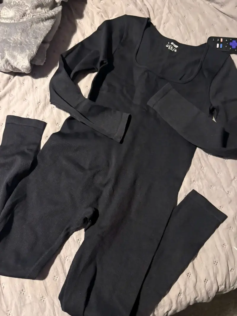 Enterito térmico negro para mujer