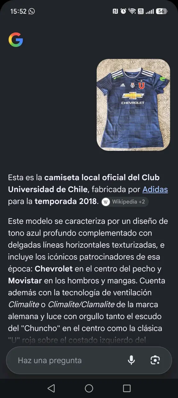 Camiseta Oficial Universidad de Chile 2018 Adidas - 3