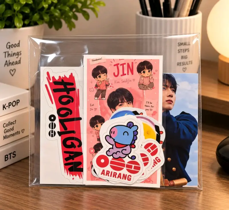 Set 15 lote de Stickers y Fotos K-Pop - 3