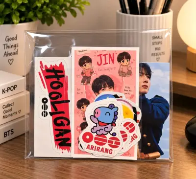 Set 15 lote de Stickers y Fotos K-Pop - miniatura 3