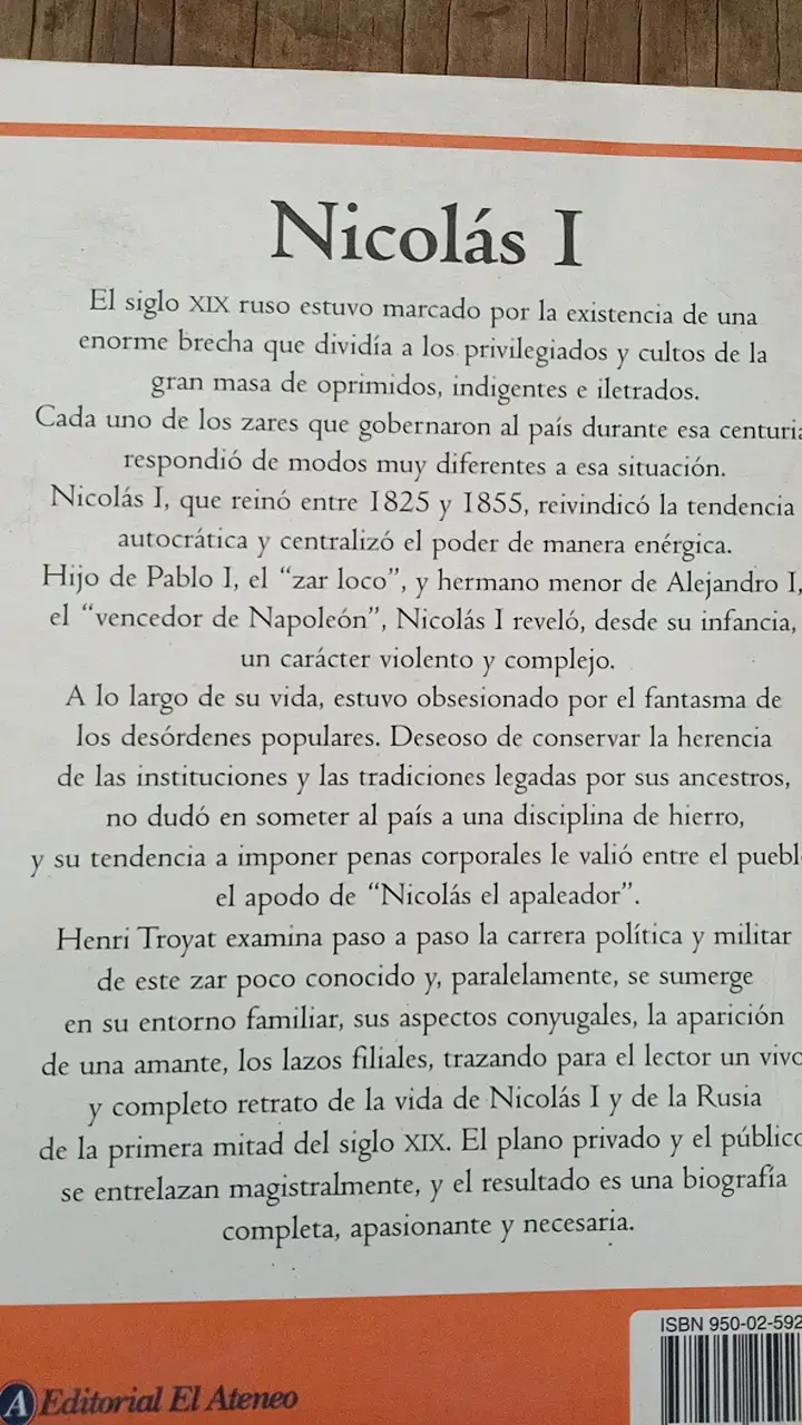 Libro Nicolás I de Henri Troyat - 2
