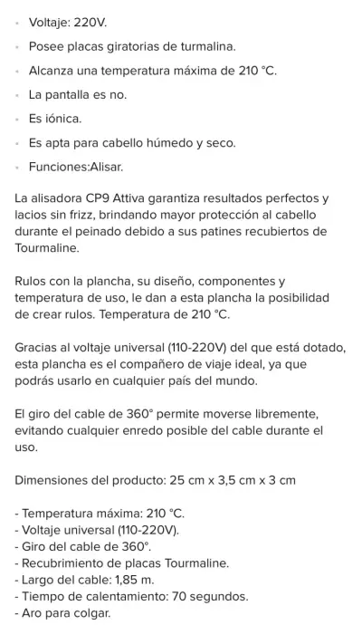 Plancha de Pelo Gama Attiva Negra - miniatura 5