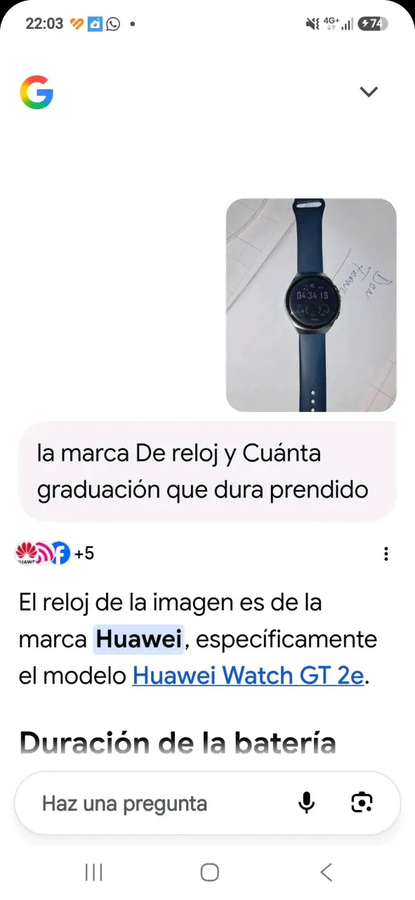 Reloj Inteligente Huawei Watch GT 2e Azul - 3