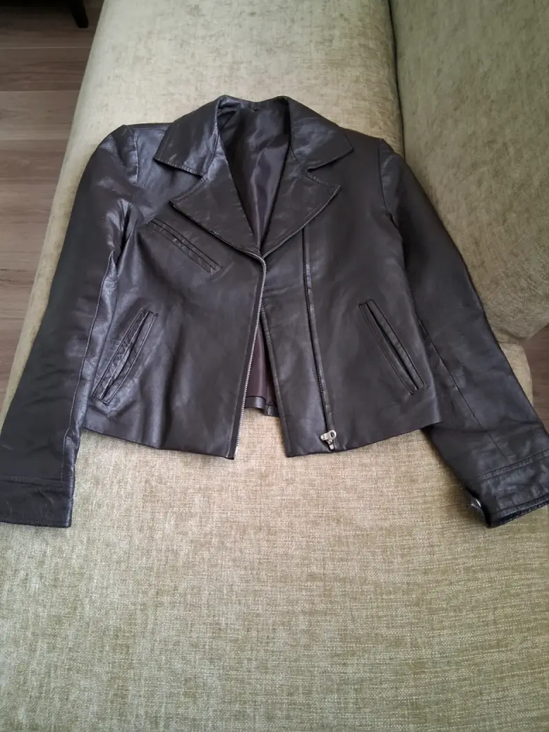 Chaqueta de cuero cafe oscuro para mujer Todopiel - 1