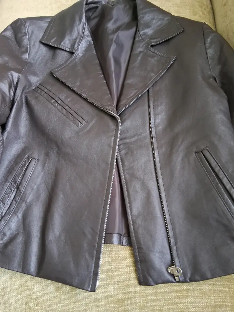 Chaqueta de cuero cafe oscuro para mujer Todopiel - 2