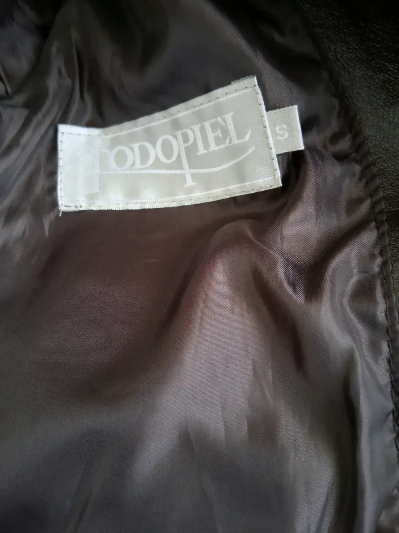 Chaqueta de cuero cafe oscuro para mujer Todopiel - 3