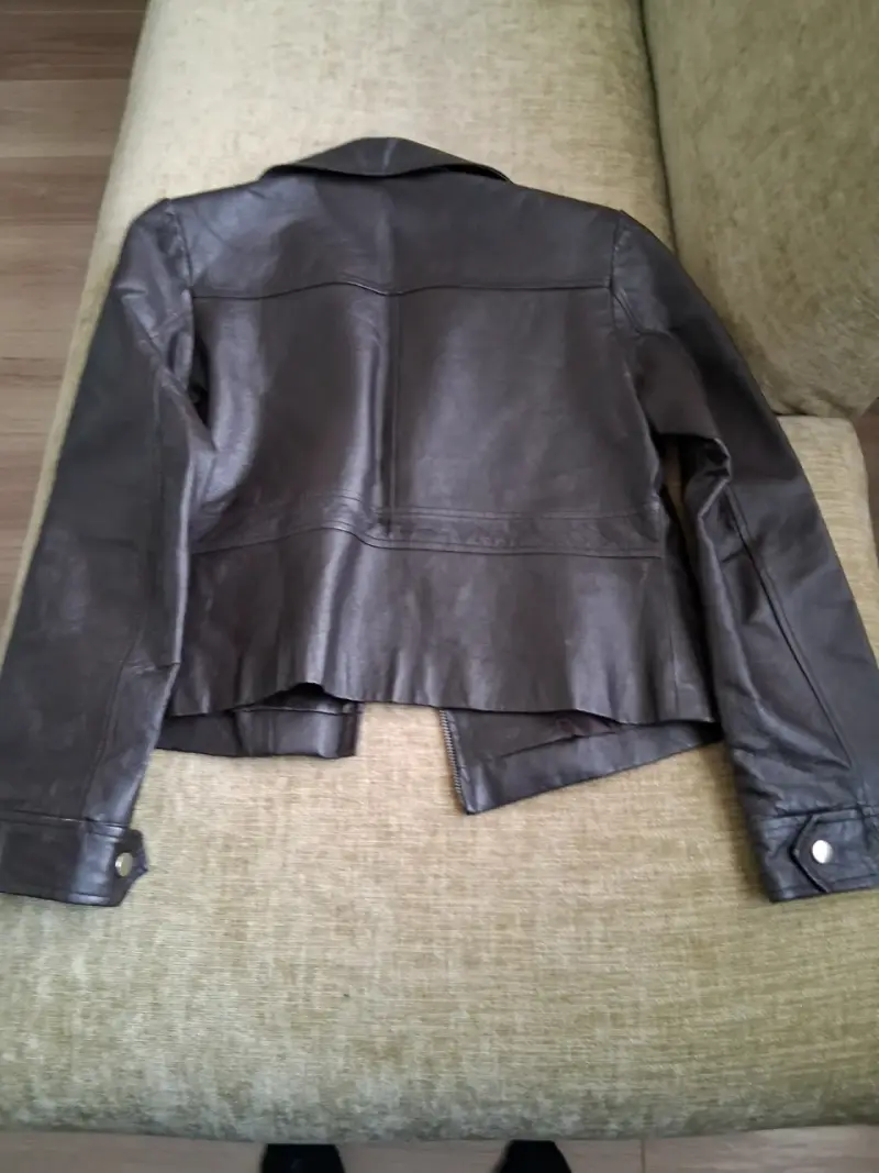 Chaqueta de cuero cafe oscuro para mujer Todopiel - 5