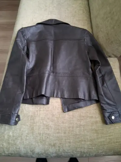 Chaqueta de cuero cafe oscuro para mujer Todopiel - miniatura 5