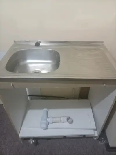 Kit mueble para lavaplatos izquierdo blanco 80 cm - miniatura 1