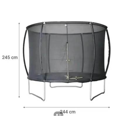 Cama elástica con red de seguridad 244 cm - miniatura 1