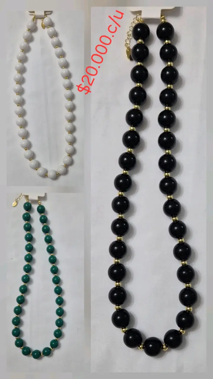 Collares de cuentas de colores variados - 3