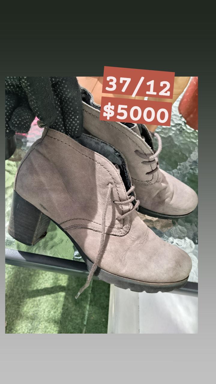 Botines de cuero marrón con hebilla talla 37 - 3