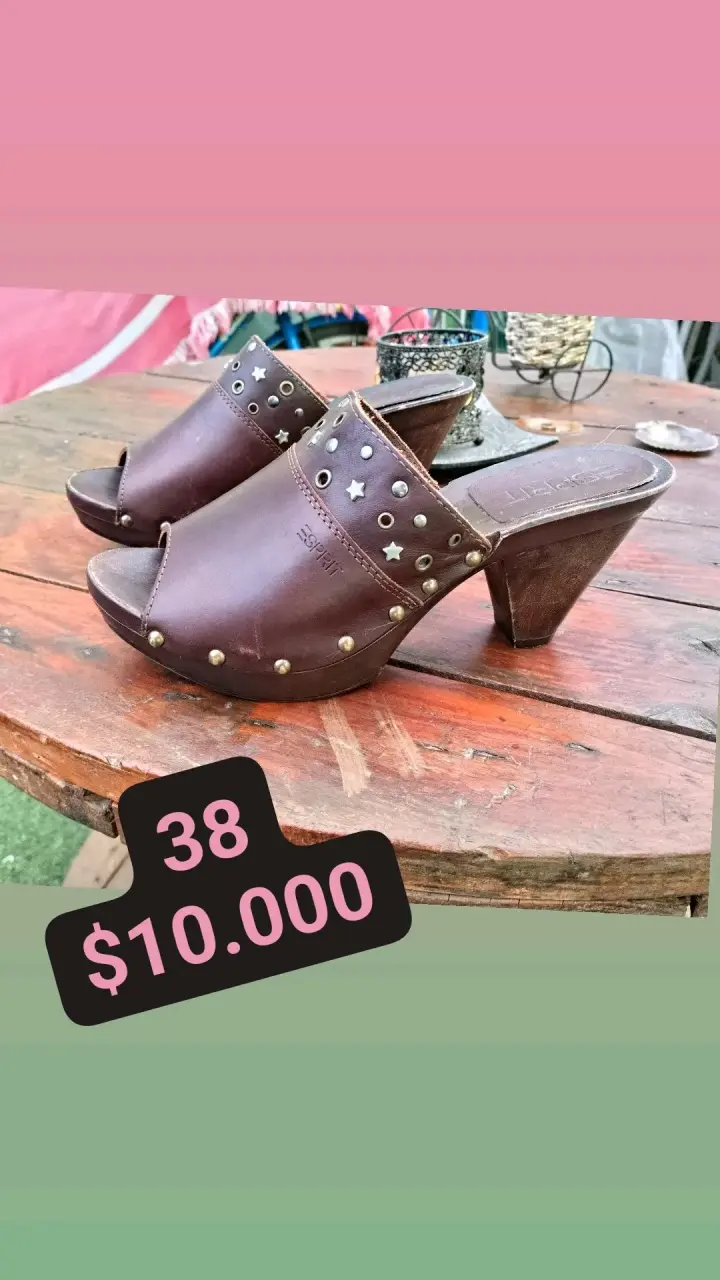 Sandalias de cuero azul talla 40 - 2