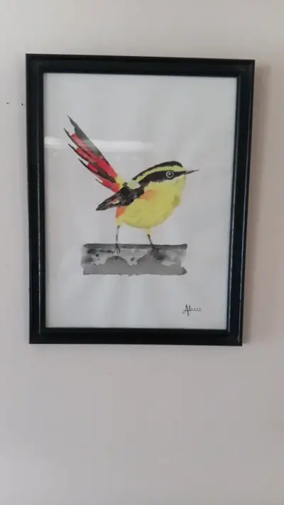 Cuadro Decorativo de Pájaro en Acuarela - miniatura 1