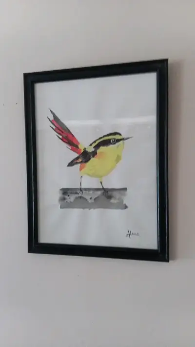 Cuadro Decorativo de Pájaro en Acuarela - miniatura 2