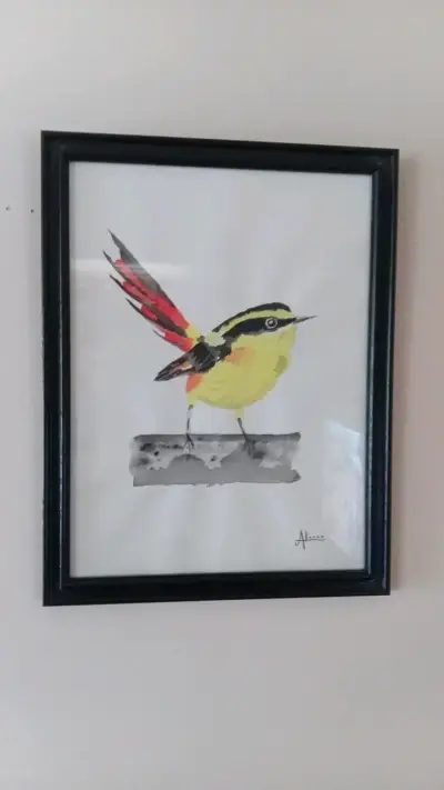 Cuadro Decorativo de Pájaro en Acuarela - miniatura 3