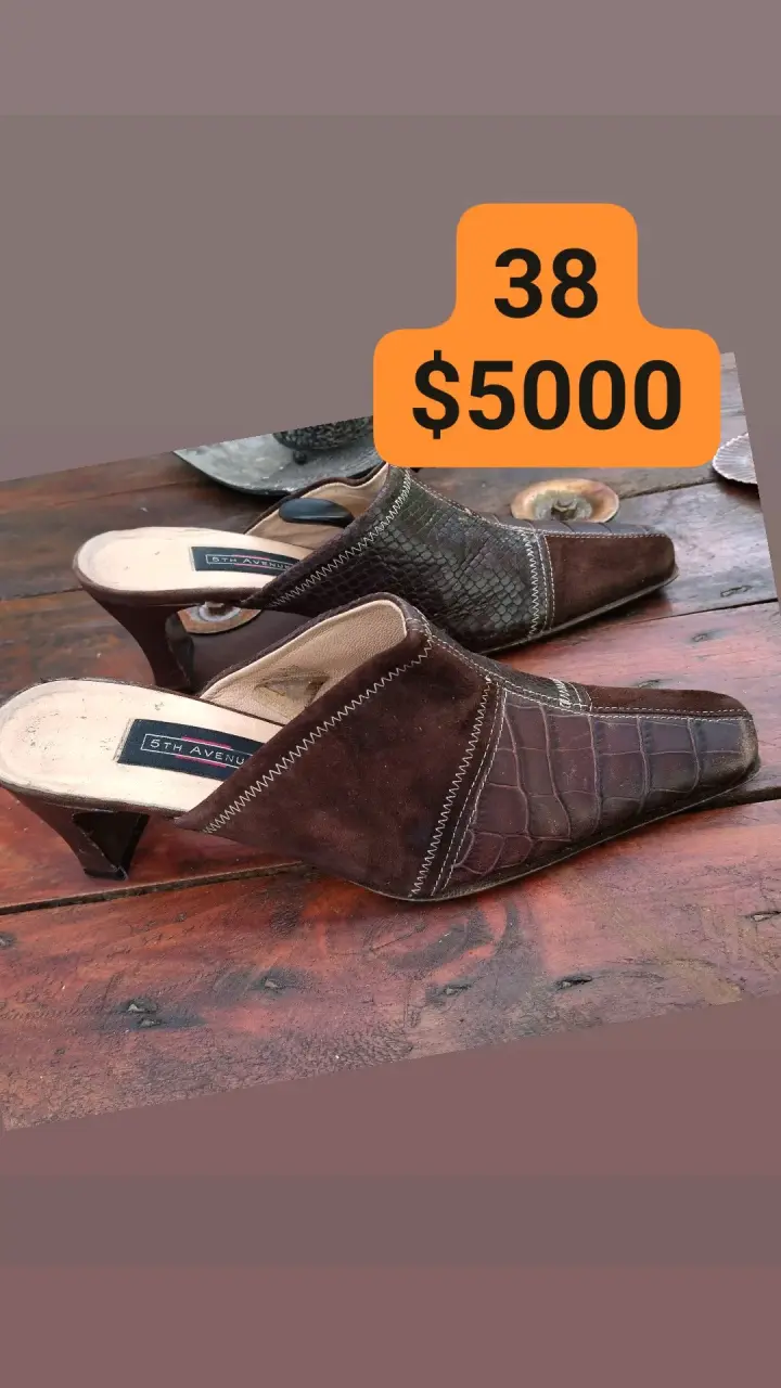 Zapatos de Tacón Beige con Lazo Talla 40 - 6