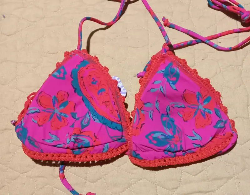 Bikini rojo y rosa con diseño floral Umbrale - 2