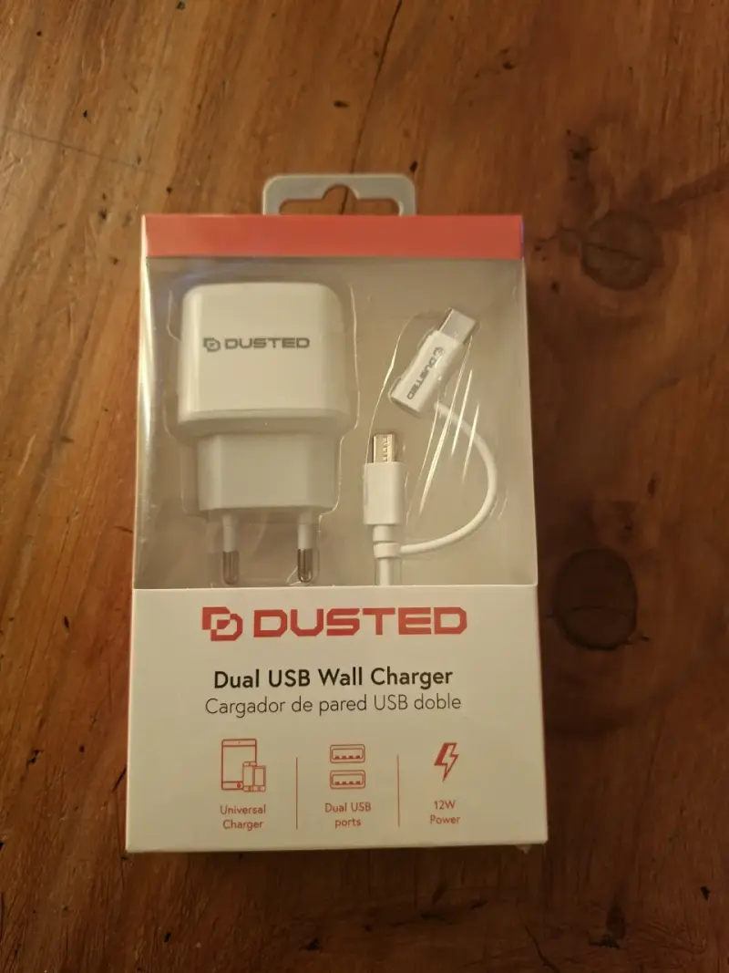 SELLADO / Cargador de Pared USB Doble Dusted 12W