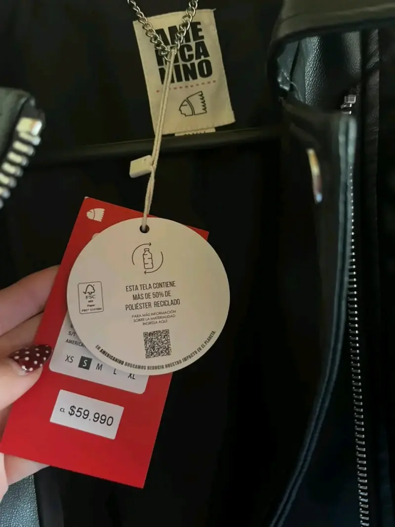 Chaqueta de cuero sintético negra para mujer - 2