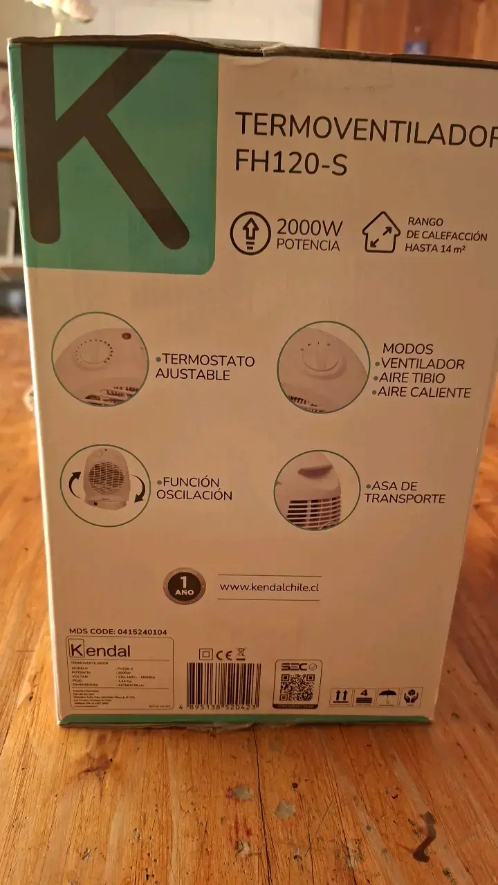 NUEVO / Termoventilador Kendal FH120-S 2000W - 2